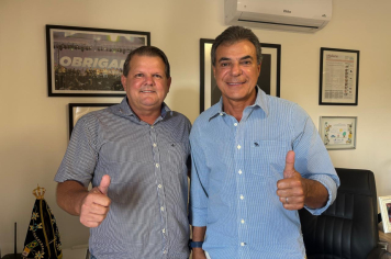 Prefeito Paulinho Mineiro é recebido pelo Deputado Federal Beto Richa.