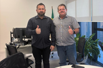 Prefeito Paulinho Mineiro foi recebido pelo Diretor-geral e Diretor de Operações da Secretária de Estado das Cidades do Paraná - SECID.