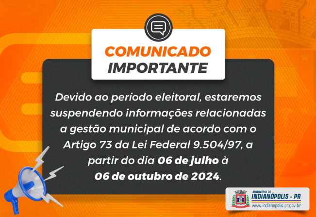 Prefeitura suspenderá redes sociais para atender Lei das Eleições
